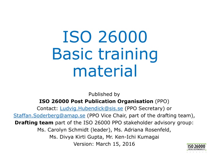 iso 26000 basic training material n.w