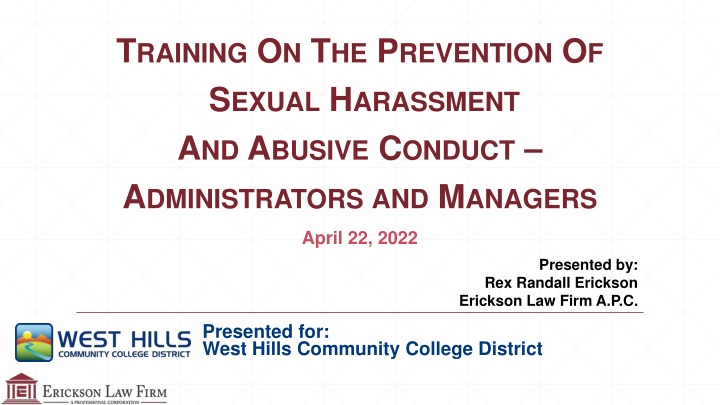 Prevent Sexual Harassment & Abusive Conduct Training