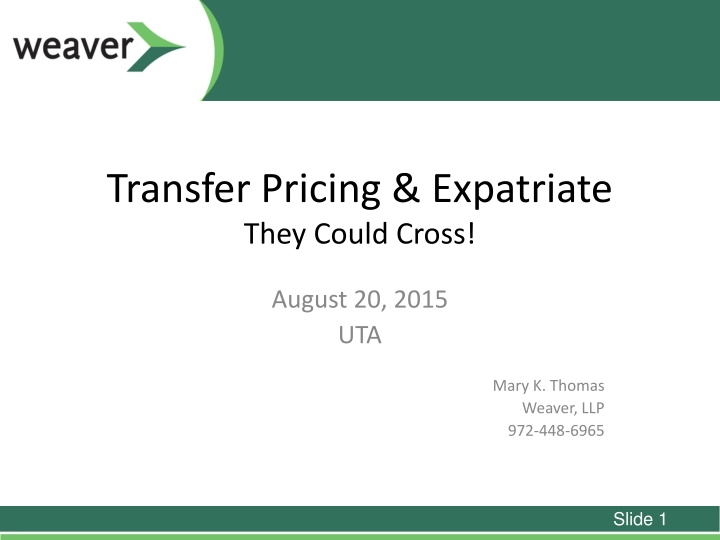 transfer pricing expatriate they could cross n.w