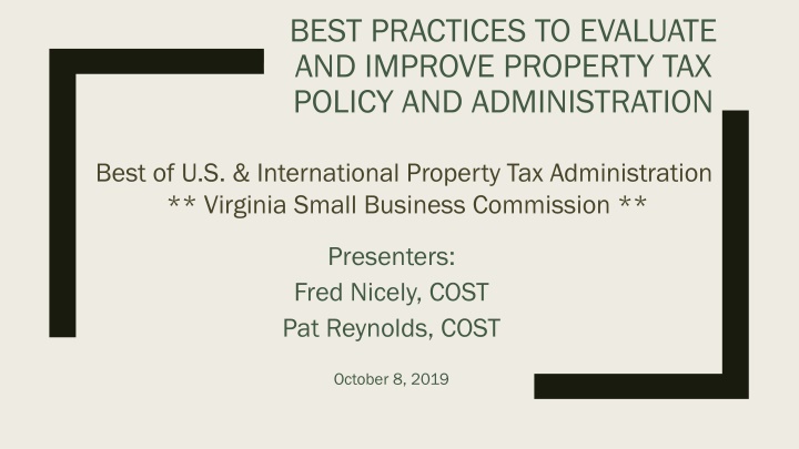 best practices to evaluate and improve property n.w