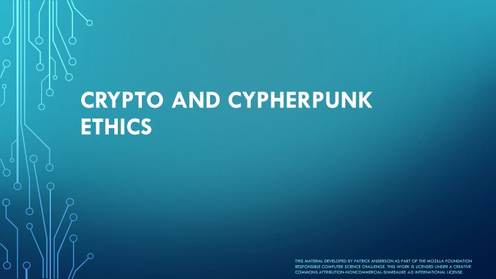 crypto and cypherpunk ethics n.w