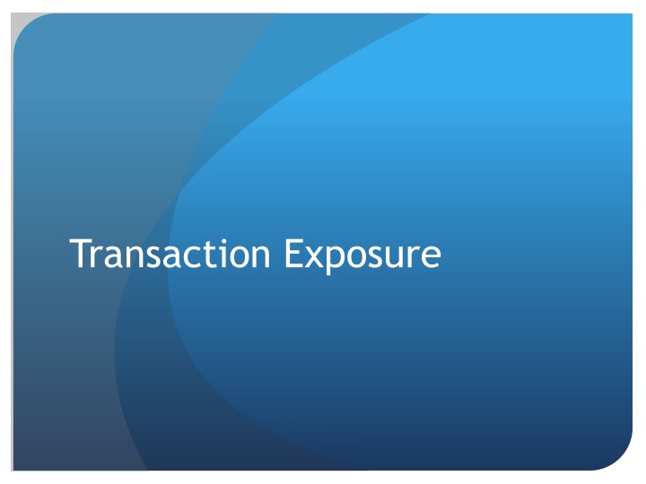 Transaction Exposure