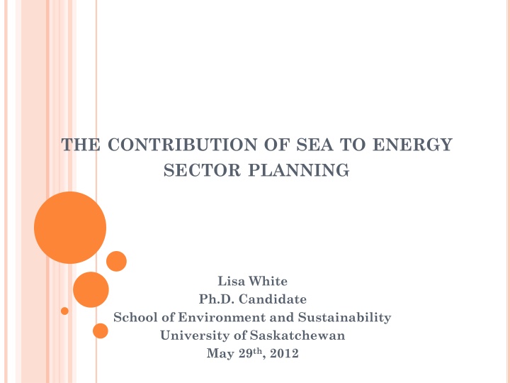 the contribution of sea to energy sector planning n.w