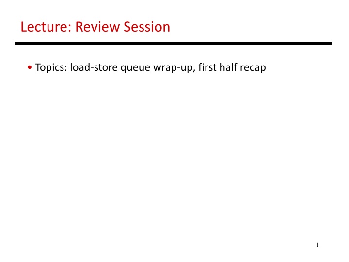 lecture review session n.w