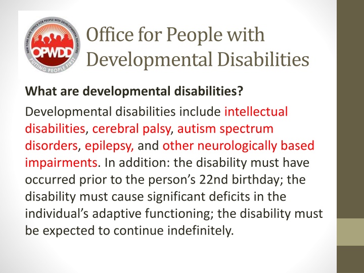 Developmental Disabilities Eligibility Process