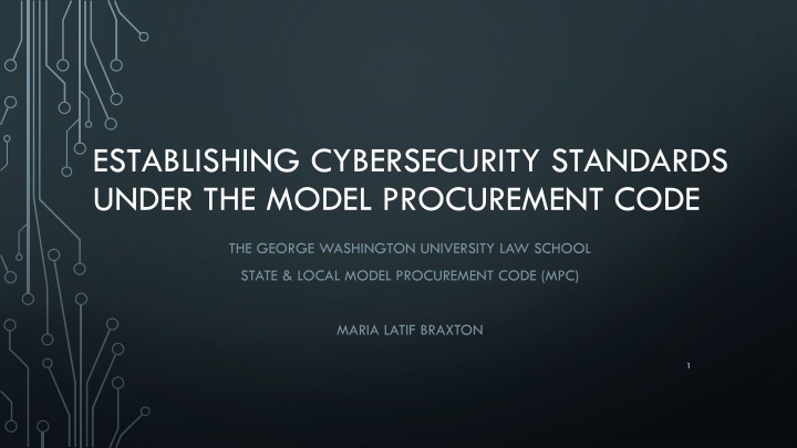 establishing cybersecurity standards under n.w