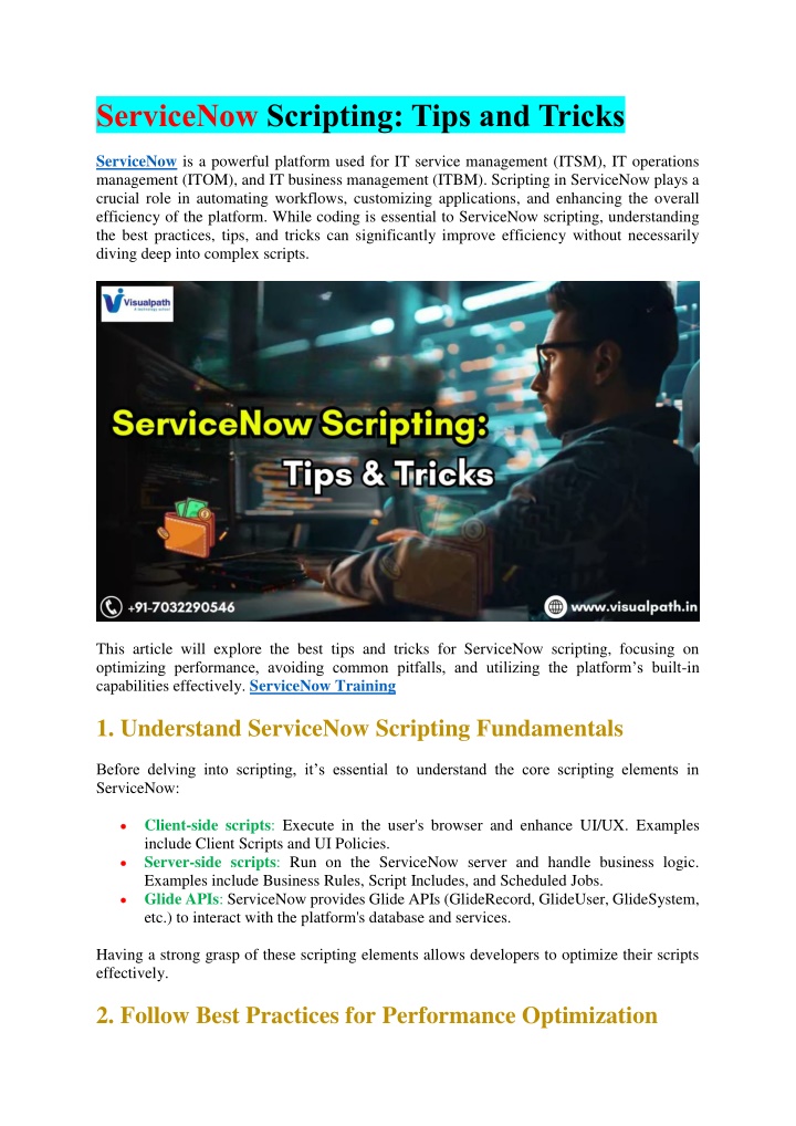 servicenow scripting tips and tricks n.w