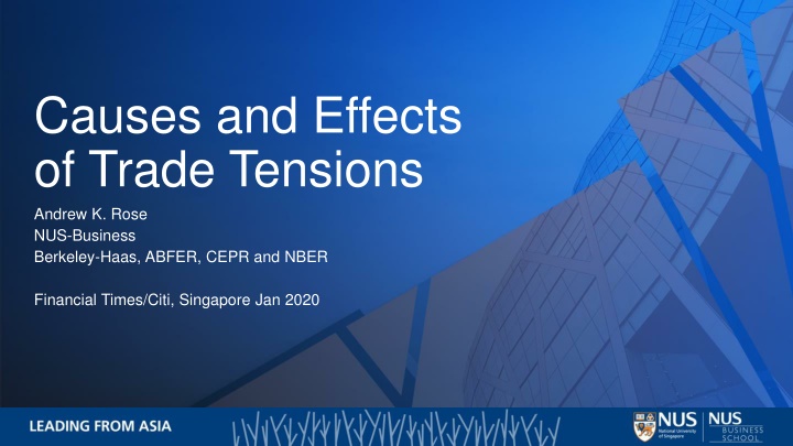 Causes and Effects of Trade Tensions: Declining Trade Growth and Short-Run Factors