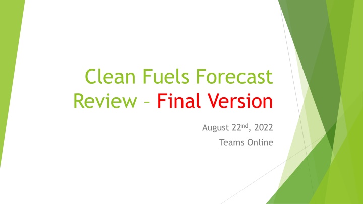 clean fuels forecast review final version n.w