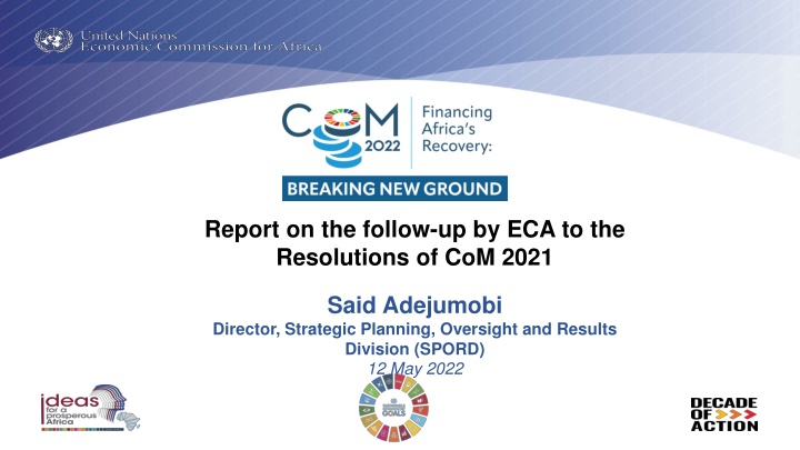 report on the follow up by eca to the resolutions n.w
