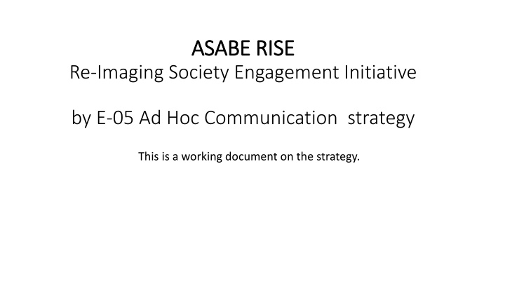 ASABE RISE ASABE RISE