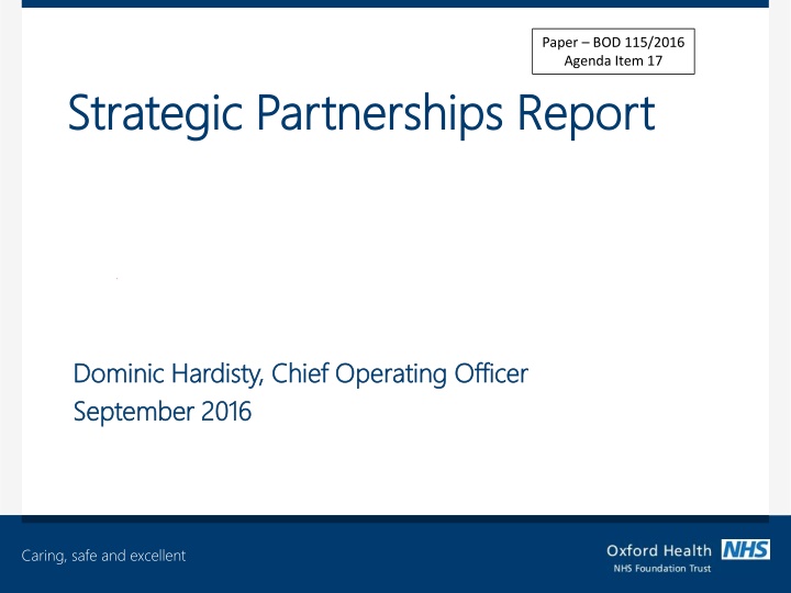 Adult Services Partnership Progress Report