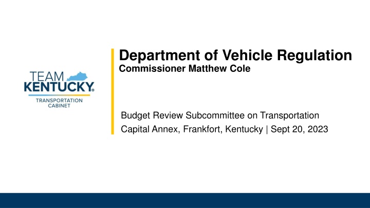 department of vehicle regulation commissioner n.w