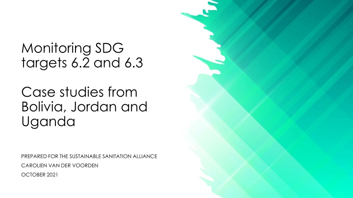 Monitoring SDG Targets 6.2 and 6.3 in Bolivia, Jordan, and Uganda
