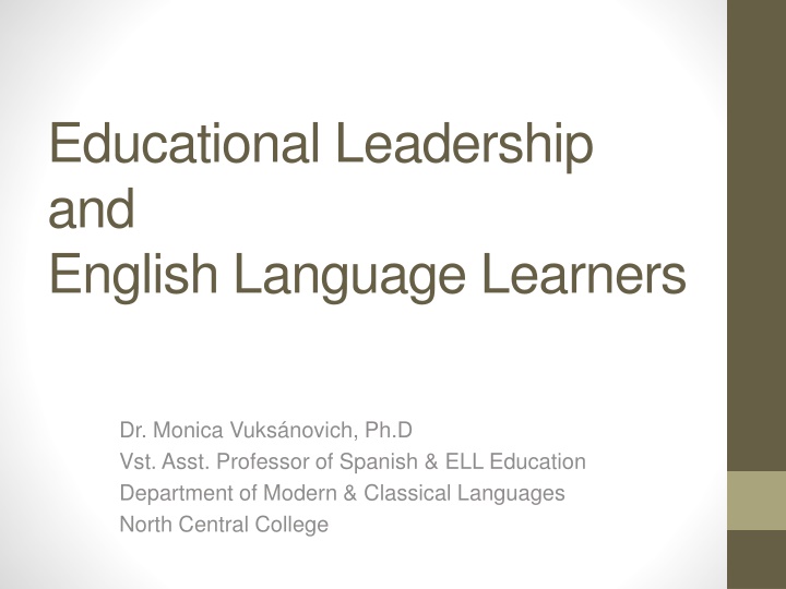 English Language Learners: Key Aspects