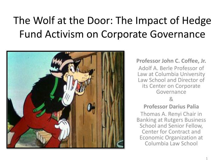 the wolf at the door the impact of hedge fund n.w