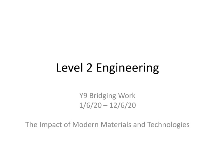 level 2 engineering n.w