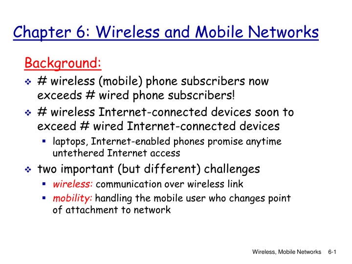 chapter 6 wireless and mobile networks n.w