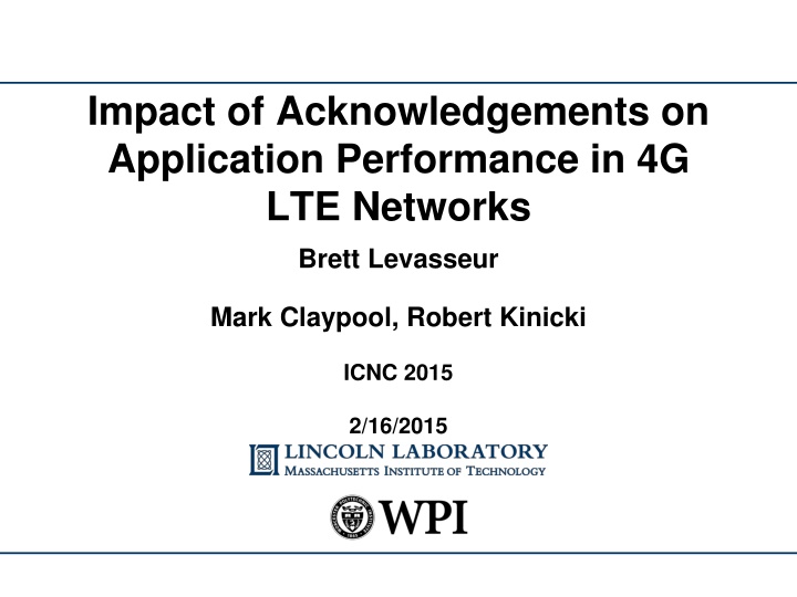 impact of acknowledgements on application n.w