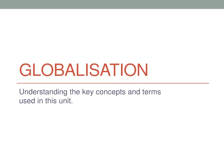 globalisation n.w