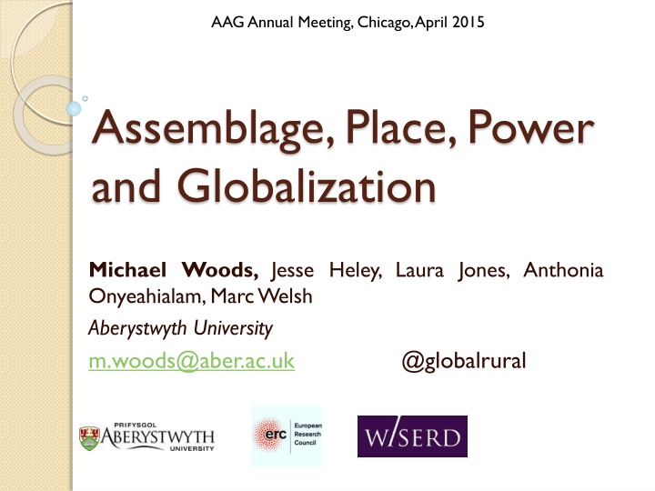 Operationalising a Relational Approach to Globalization Through Assemblage
