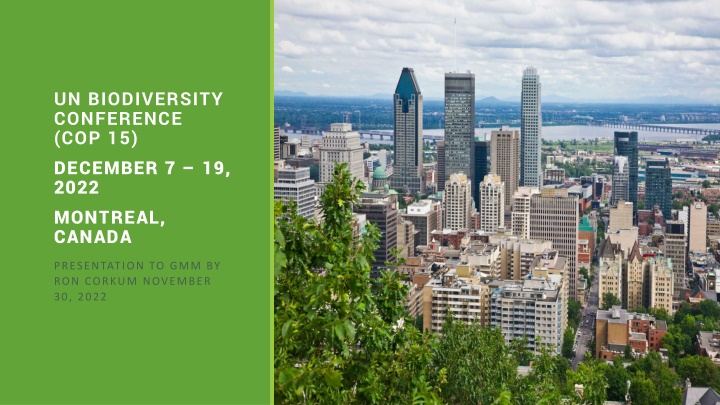 UN Biodiversity Conference COP15: Conservation and Challenges