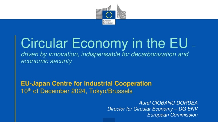 Driving Circular Economy Innovation for Decarbonization and Economic Security in the EU