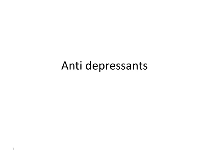 Mechanisms and Uses of Antidepressants
