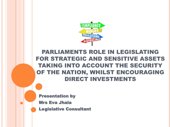 Parliament's Role in Legislating for Strategic and Sensitive Assets
