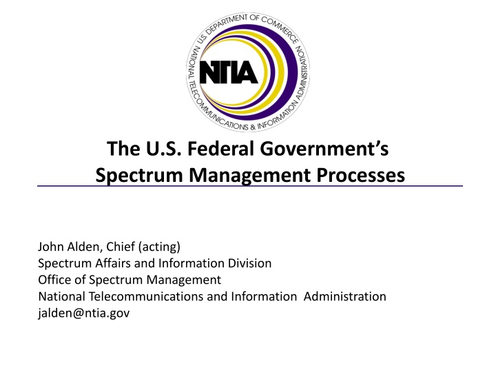 U.S. Federal Spectrum Management Overview
