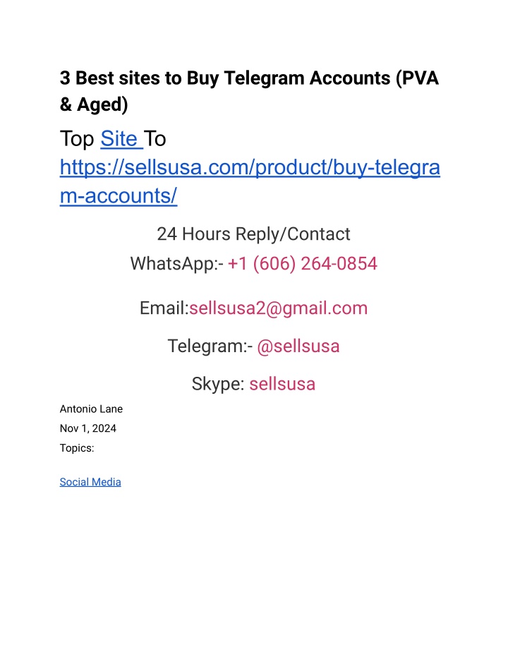 3 best sites to buy telegram accounts pva aged n.w