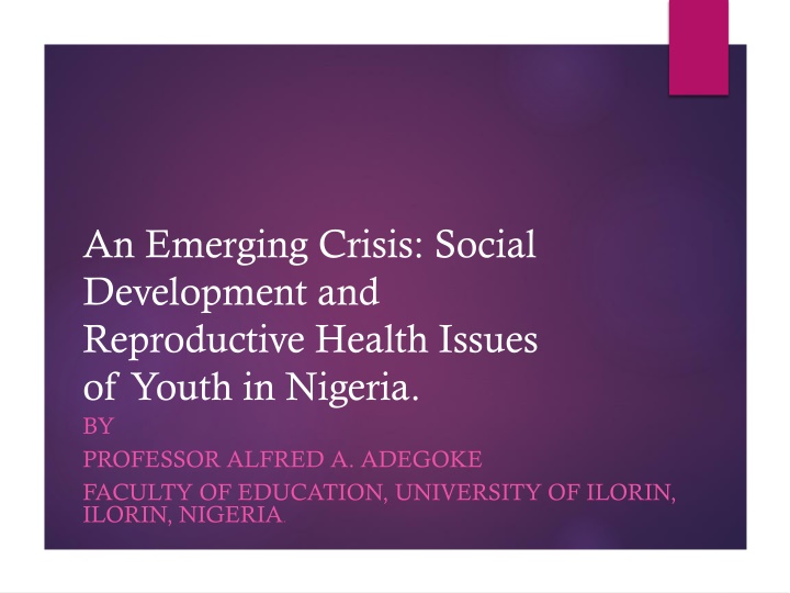 an emerging crisis social development n.w