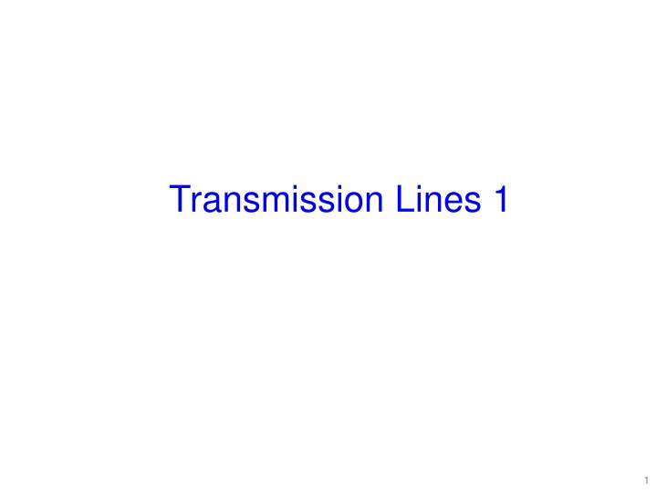 transmission lines 1 n.w