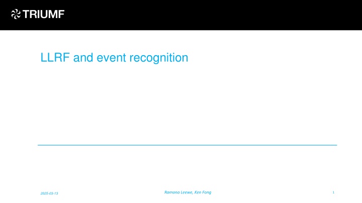 llrf and event recognition n.w