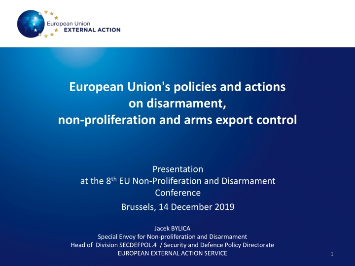 EU Policies and Actions on Disarmament and Non-Proliferation