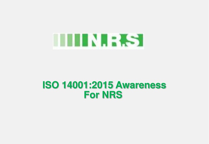 ISO 14001:2015 Awareness for Environmental Management Systems