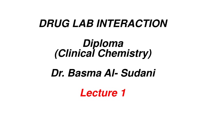 drug lab interaction n.w