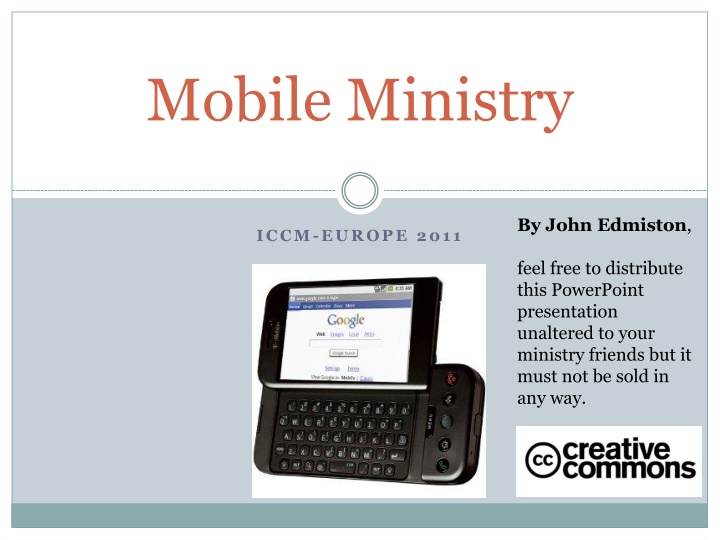 Mobile Ministry Advantages and Opportunities