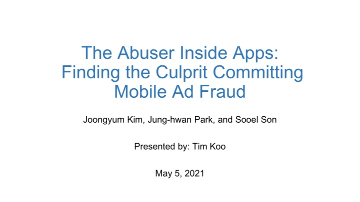 the abuser inside apps finding the culprit n.w