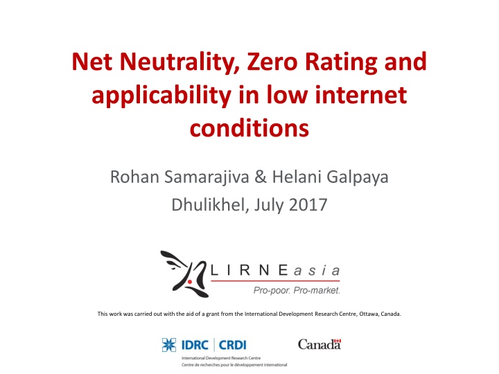 net neutrality zero rating and applicability n.w
