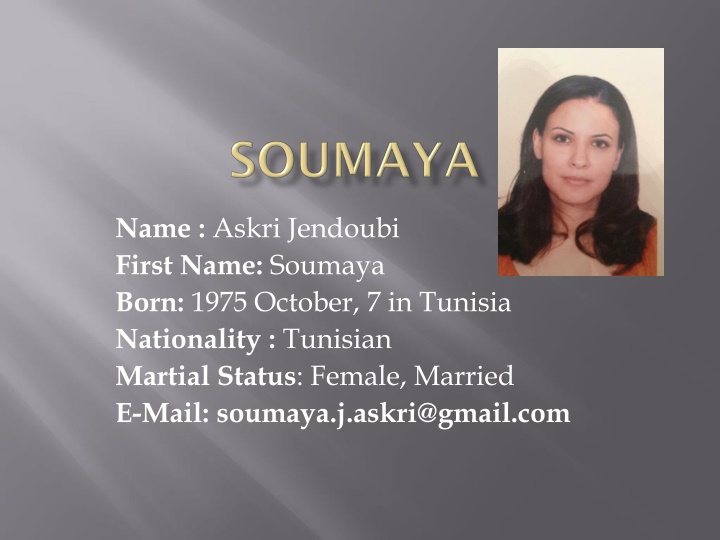 Soumaya Jendoubi - Academic Profile & Teaching Experience