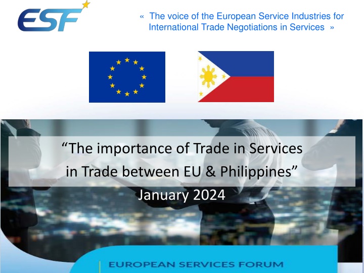 The Voice of European Service Industries for Trade Negotiations