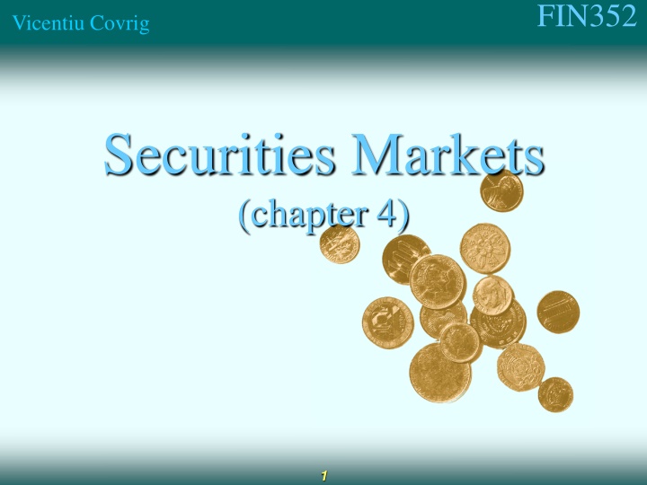 Securities Markets and Financial Roles