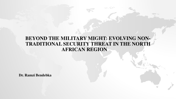 Evolving Non-Traditional Security Threats in North Africa