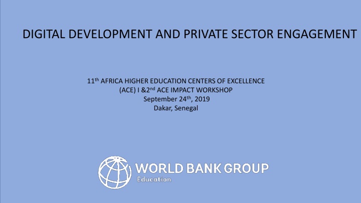 DIGITAL DEVELOPMENT AND PRIVATE SECTOR ENGAGEMENT