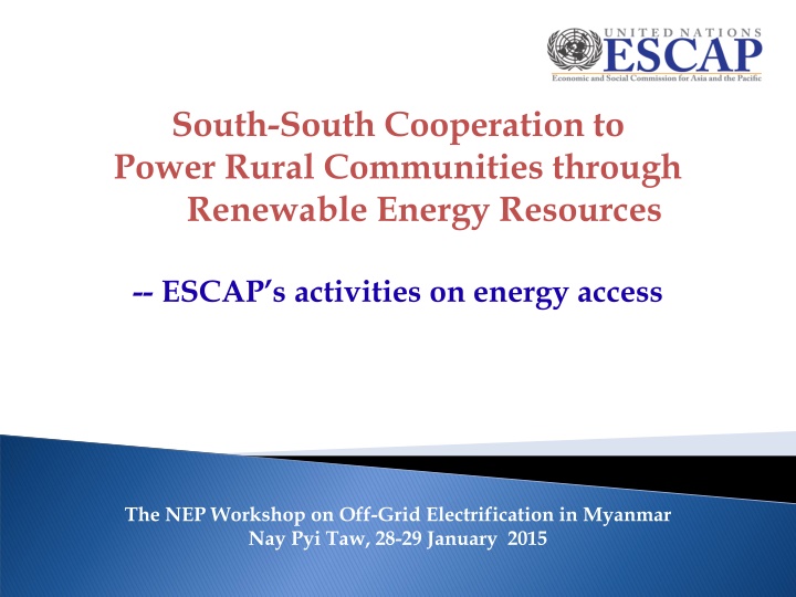 south south cooperation to power rural n.w