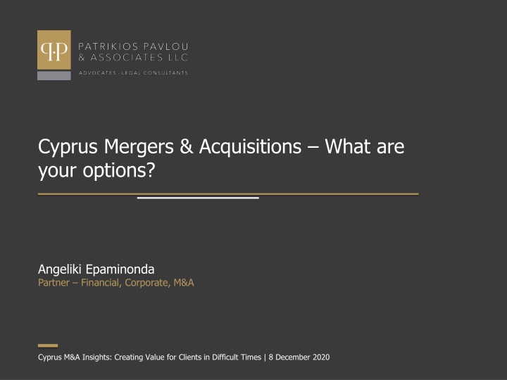 Cyprus Mergers & Acquisitions