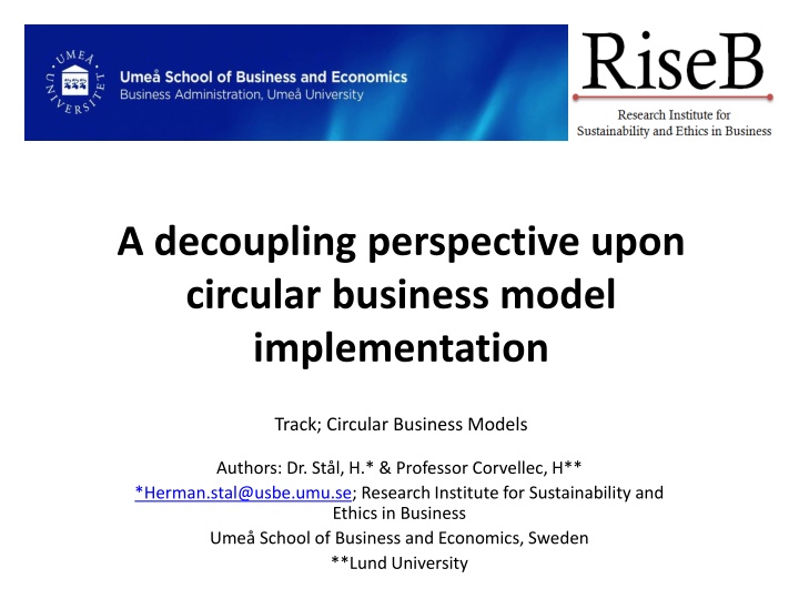 A decoupling perspective upon Circular Business model Implementation