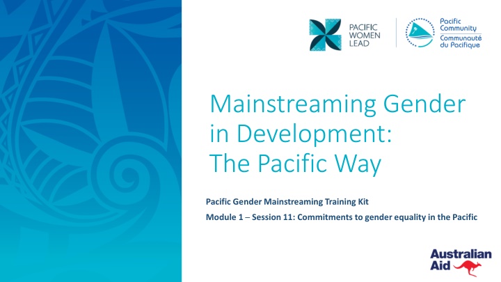 mainstreaming gender in development the pacific n.w