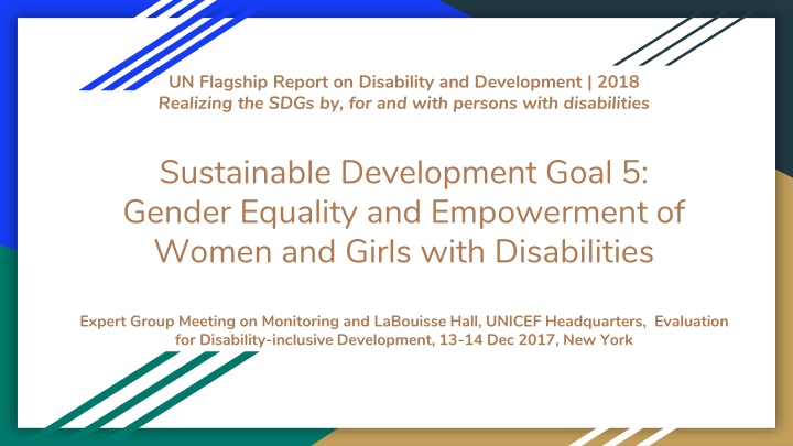 Sustainable Development Goal 5: Gender Equality and Empowerment of Women with Disabilities